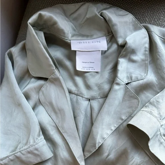 BHLDN Juniper Scalloped Sage Green Pajama Set - Picture 5 of 5